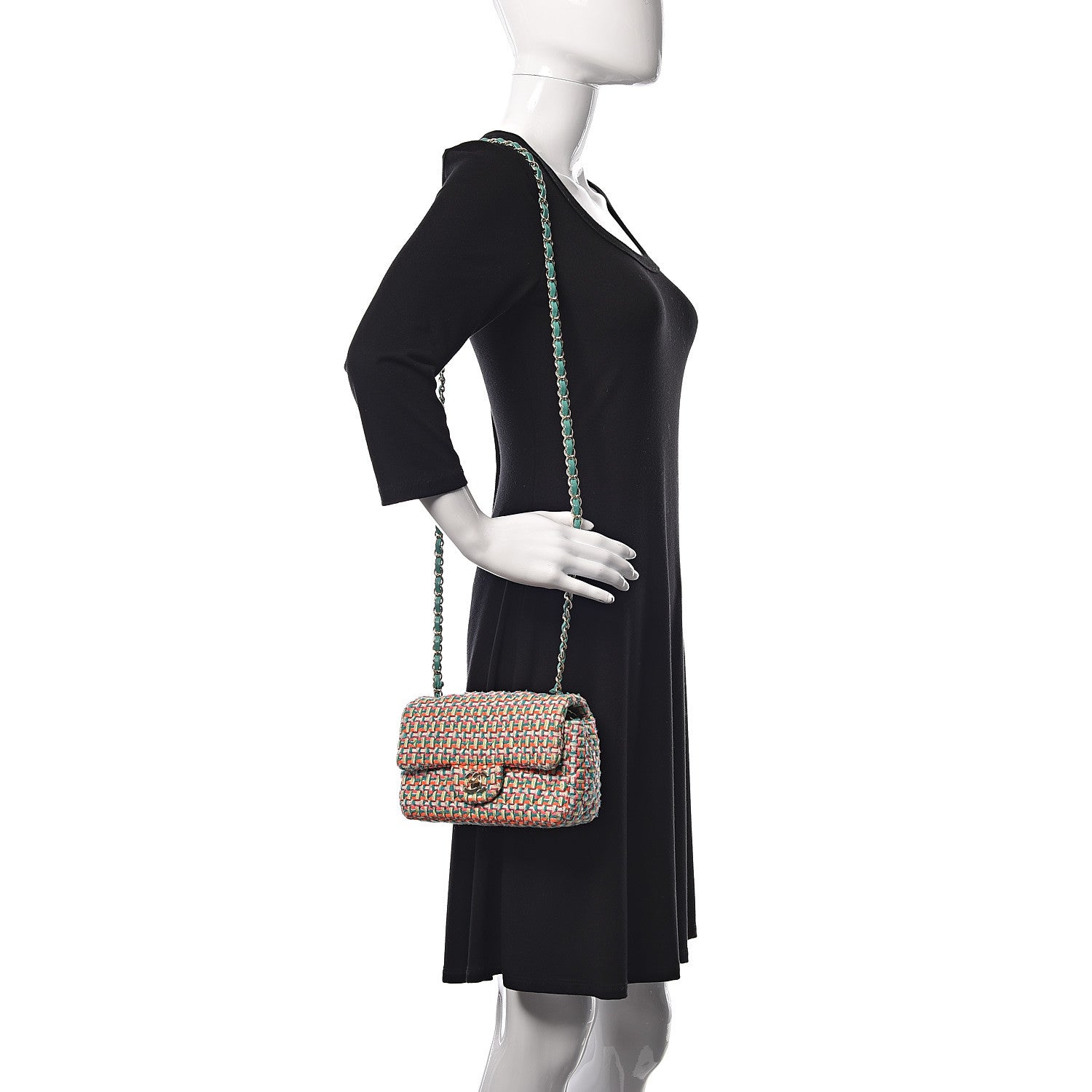 Chanel Tweed Quilted Mini Rectangular Flap Multicolor 2 of 12