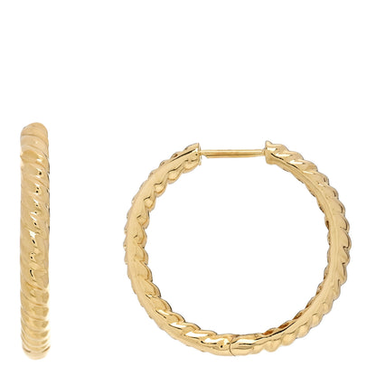 Anita Ko 18K Yellow Gold Classic Medium Zoe Hoop Earrings 1 of 4
