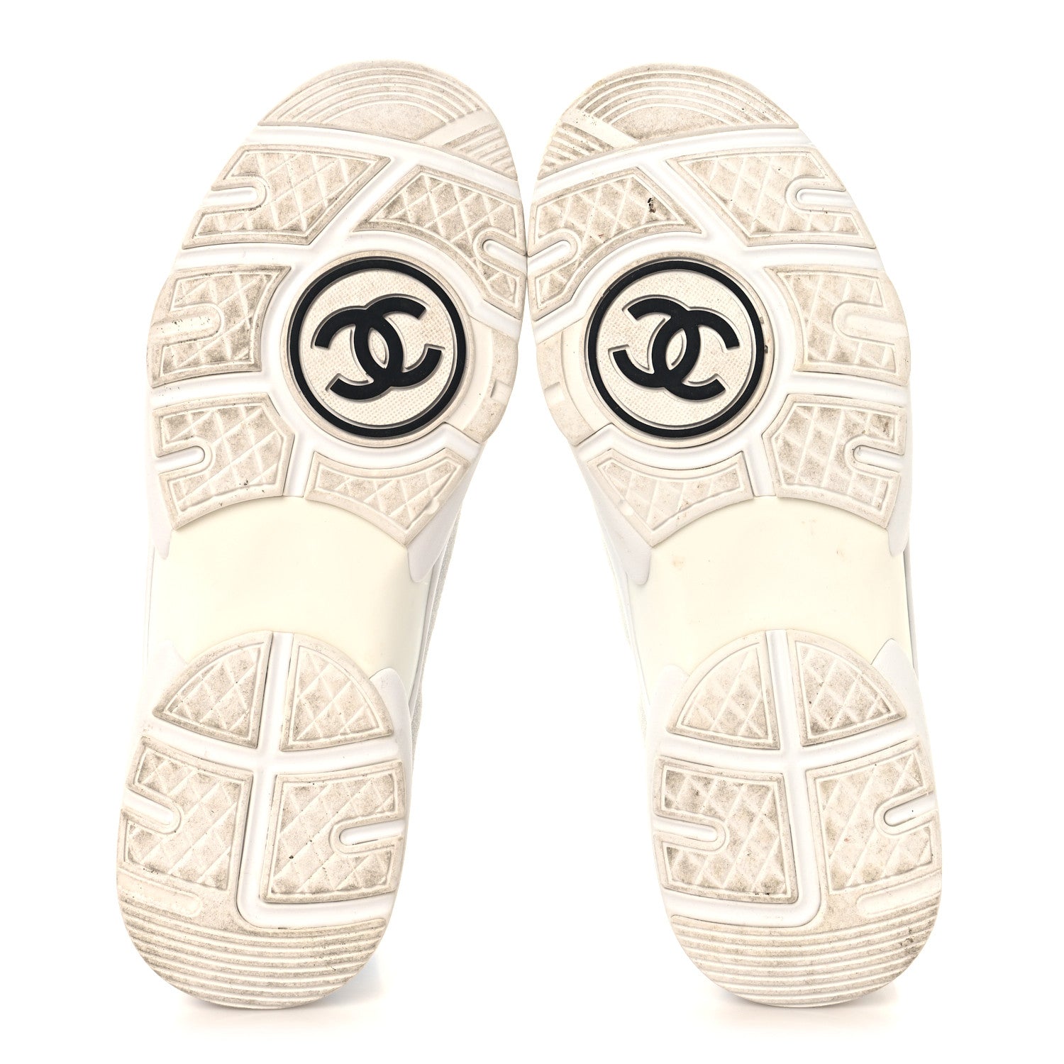 Chanel Suede Calfskin Lambskin High Top CC Sneakers 39 White Blue 6 of 8