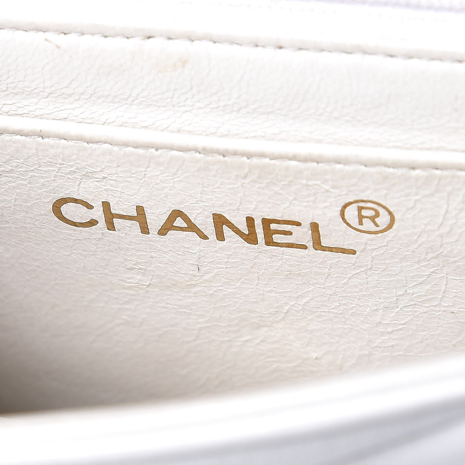 Chanel Lambskin Chevron Quilted Mini Square Flap White 6 of 16