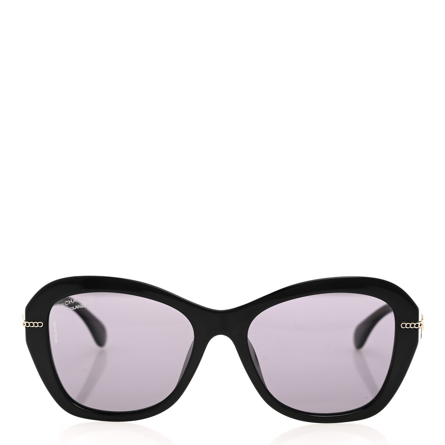 Chanel Acetate Polarized CC Butterfly Sunglasses 5510-A Black 2 of 8