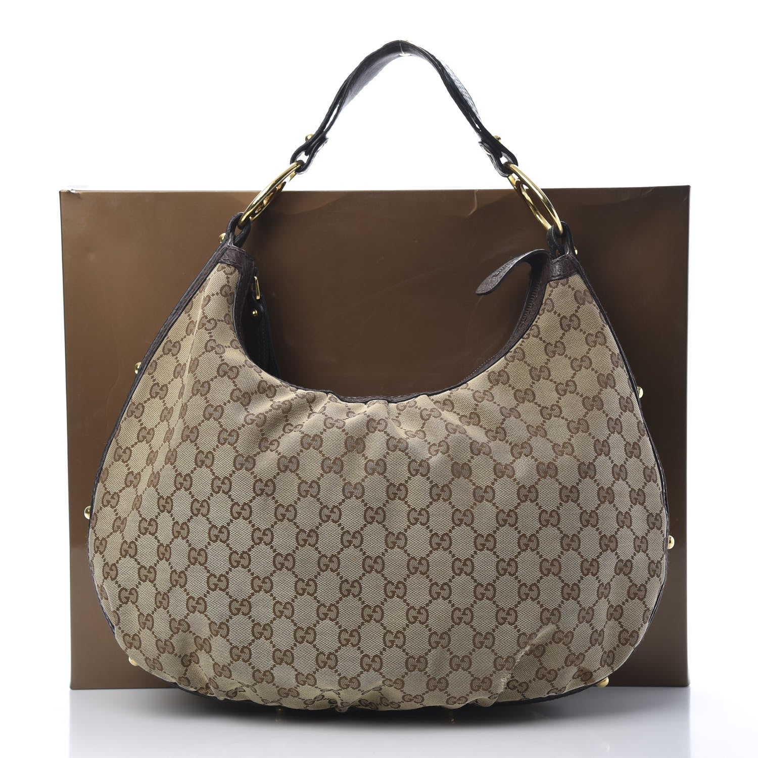 Gucci Monogram Medium Interlocking Hobo Dark Brown 18 of 18