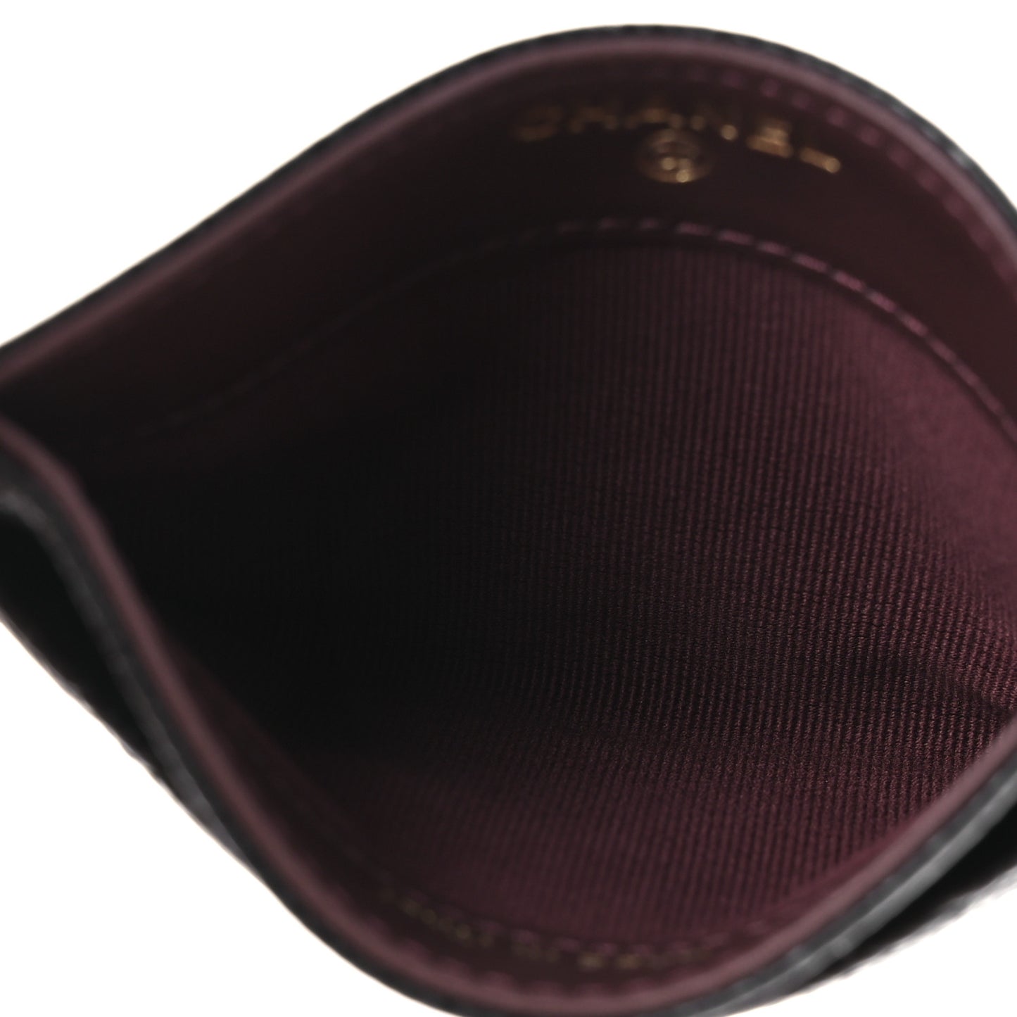 Caviar Quilted Card Holder Black