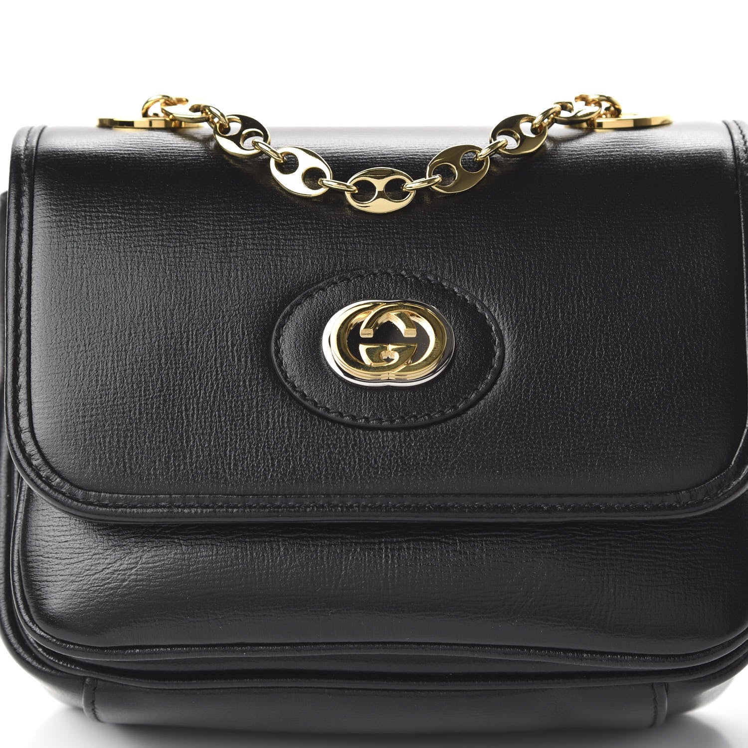 Gucci Azalea Calfskin Mini Marina Chain Shoulder Bag Black 11 of 11