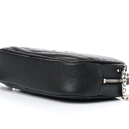 Saint Laurent Grain De Poudre Matelasse Monogram Mini Lou Camera Bag Black 9 of 12