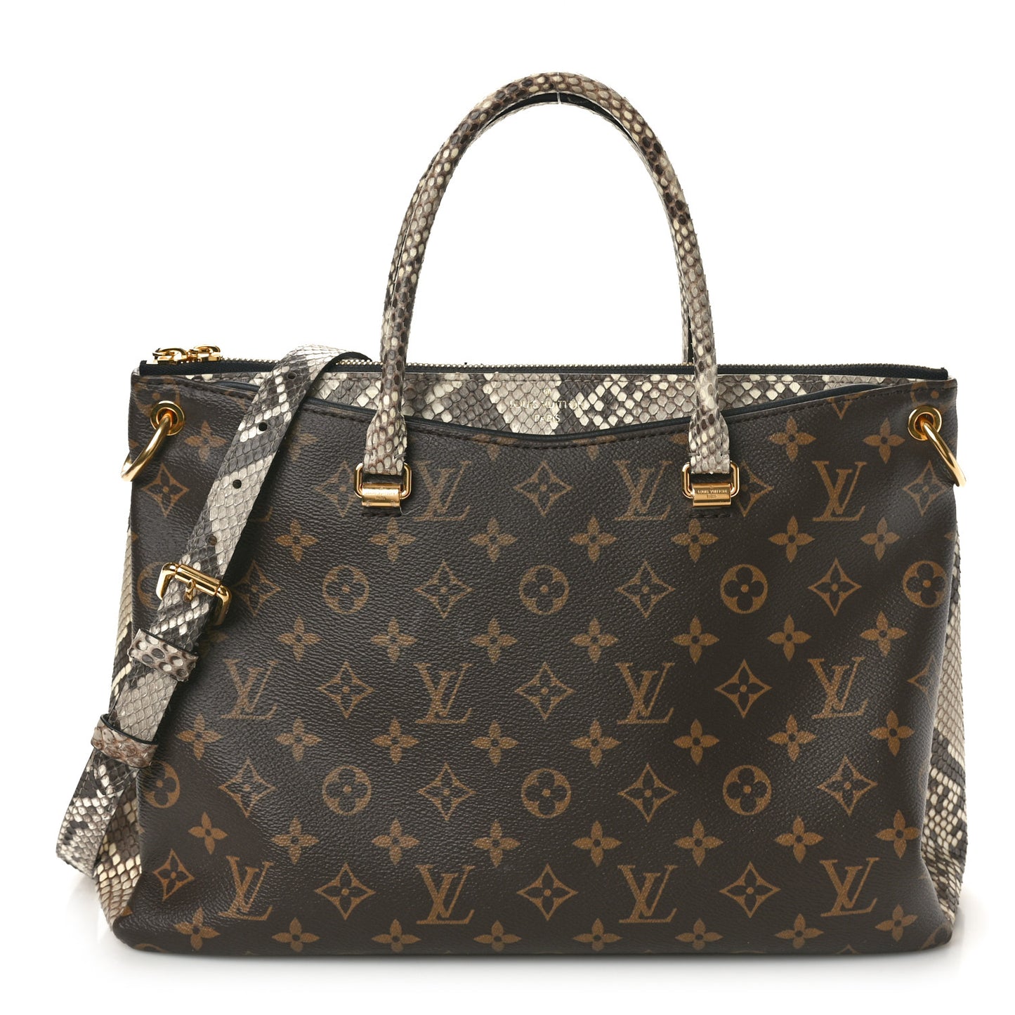 Snakeskin Monogram Pallas Black