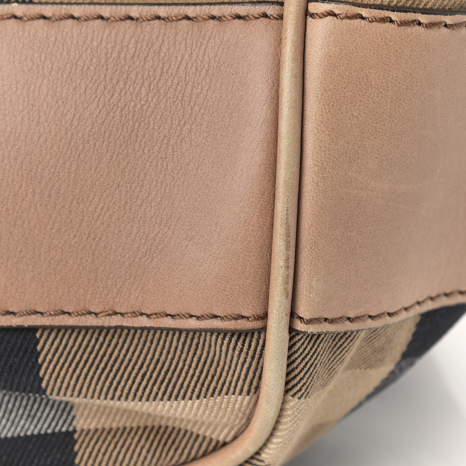 Burberry Calfskin House Check Small Brecon Tote Tan 13 of 20