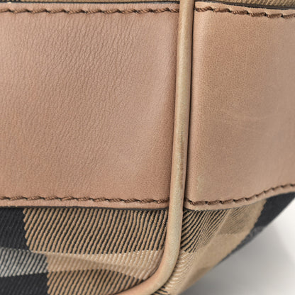 Burberry Calfskin House Check Small Brecon Tote Tan 13 of 20