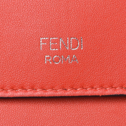 Fendi Shiny Nappa Trapuntata Micro Double Baguette Papavero 6 of 9