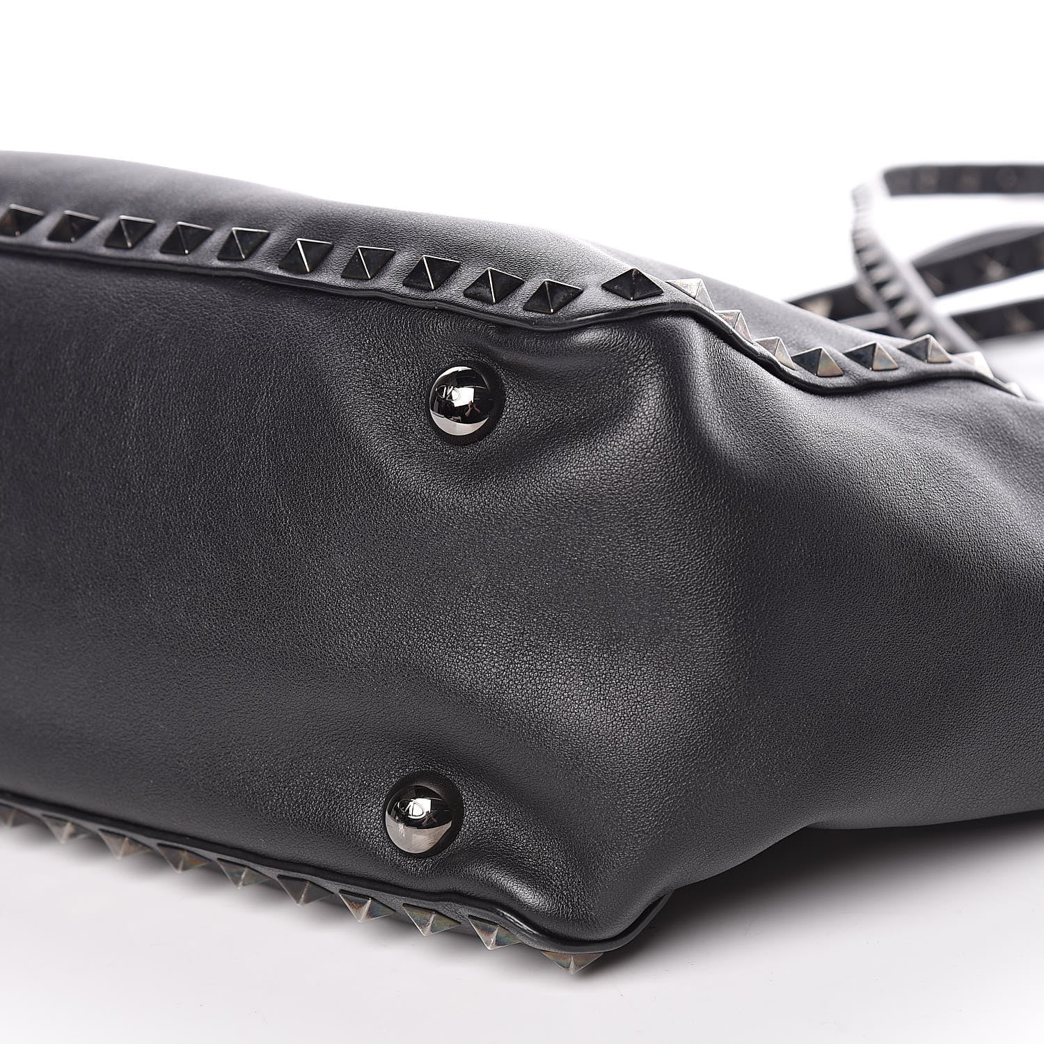 Valentino Garavani Vitello Small Rockstud Tote Black 12 of 13