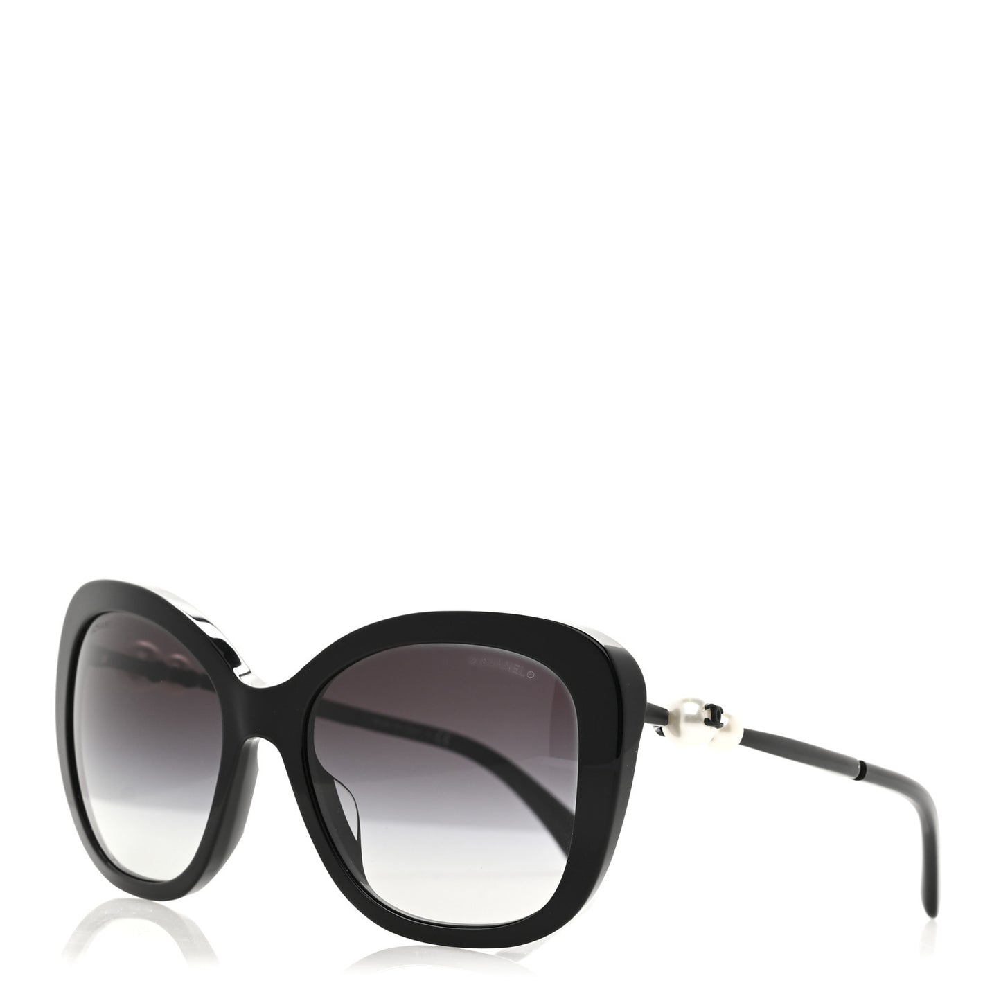 Acetate Butterfly Winter Pearl Sunglasses 5339-H-A Black
