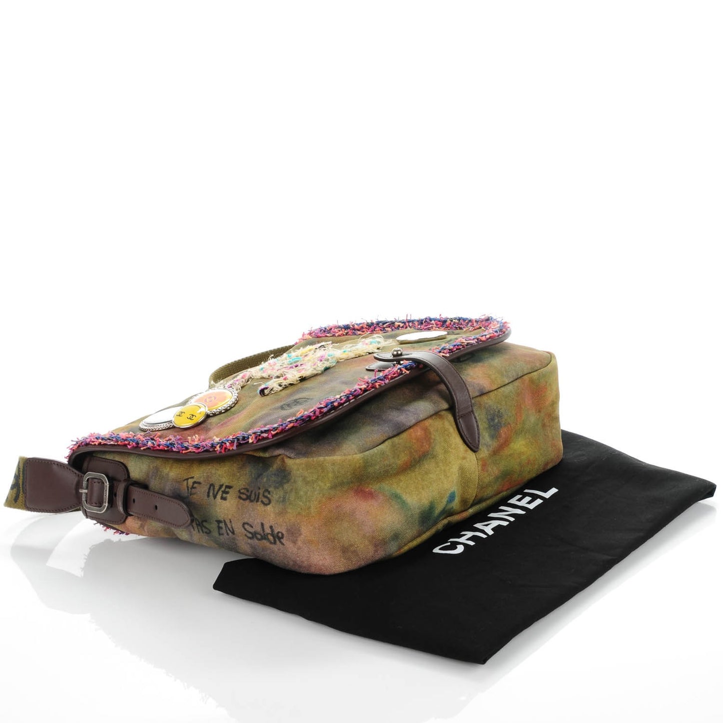 Washed Toile Graffiti On The Pavements Messenger Khaki Multicolor