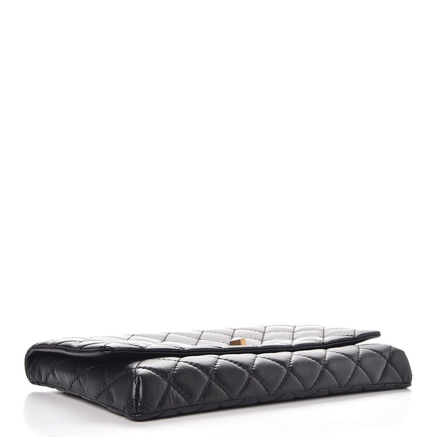 Aged Calfskin Quilted Reissue 2.55 Clutch Black