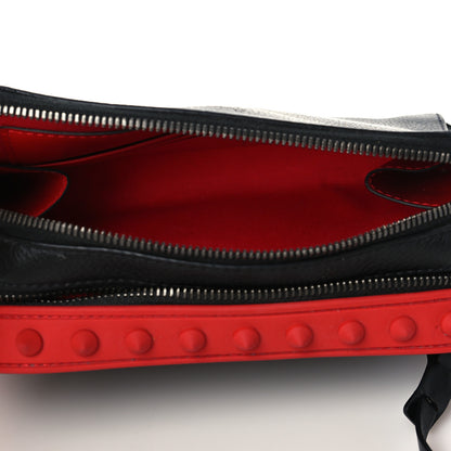 Christian Louboutin Empire Calfskin Gomme Spikes Loubitown Crossbody Loubi Black 5 of 10