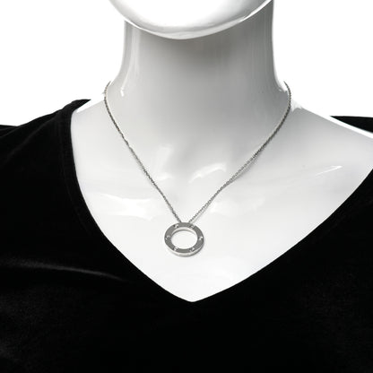Cartier 18K White Gold 3 Diamonds LOVE Pendant Necklace 2 of 6