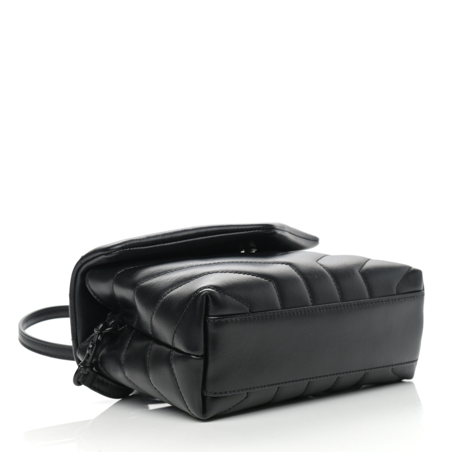 Saint Laurent Calfskin Y Quilted Monogram Toy Loulou Crossbody Bag Black 4 of 12