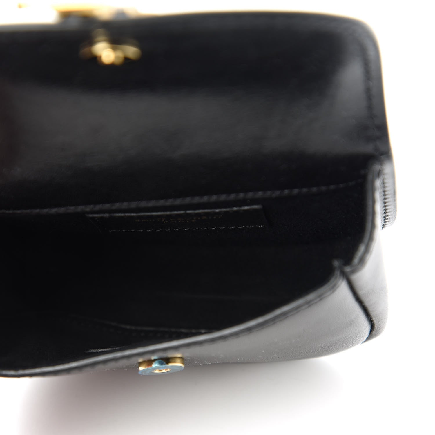 Saint Laurent Smooth Calfskin Mini Classic Monogram Kaia Belt Black 5 of 11