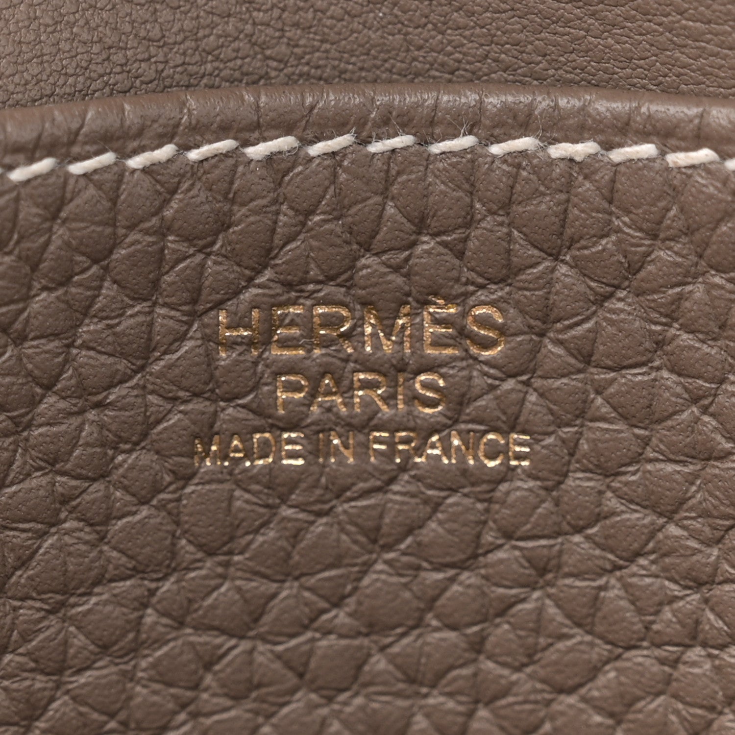Hermes Taurillon Clemence Halzan 25 Etoupe 6 of 10
