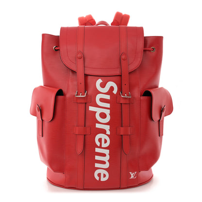 Louis Vuitton X SUPREME Epi Christopher Backpack PM Red 1 of 10