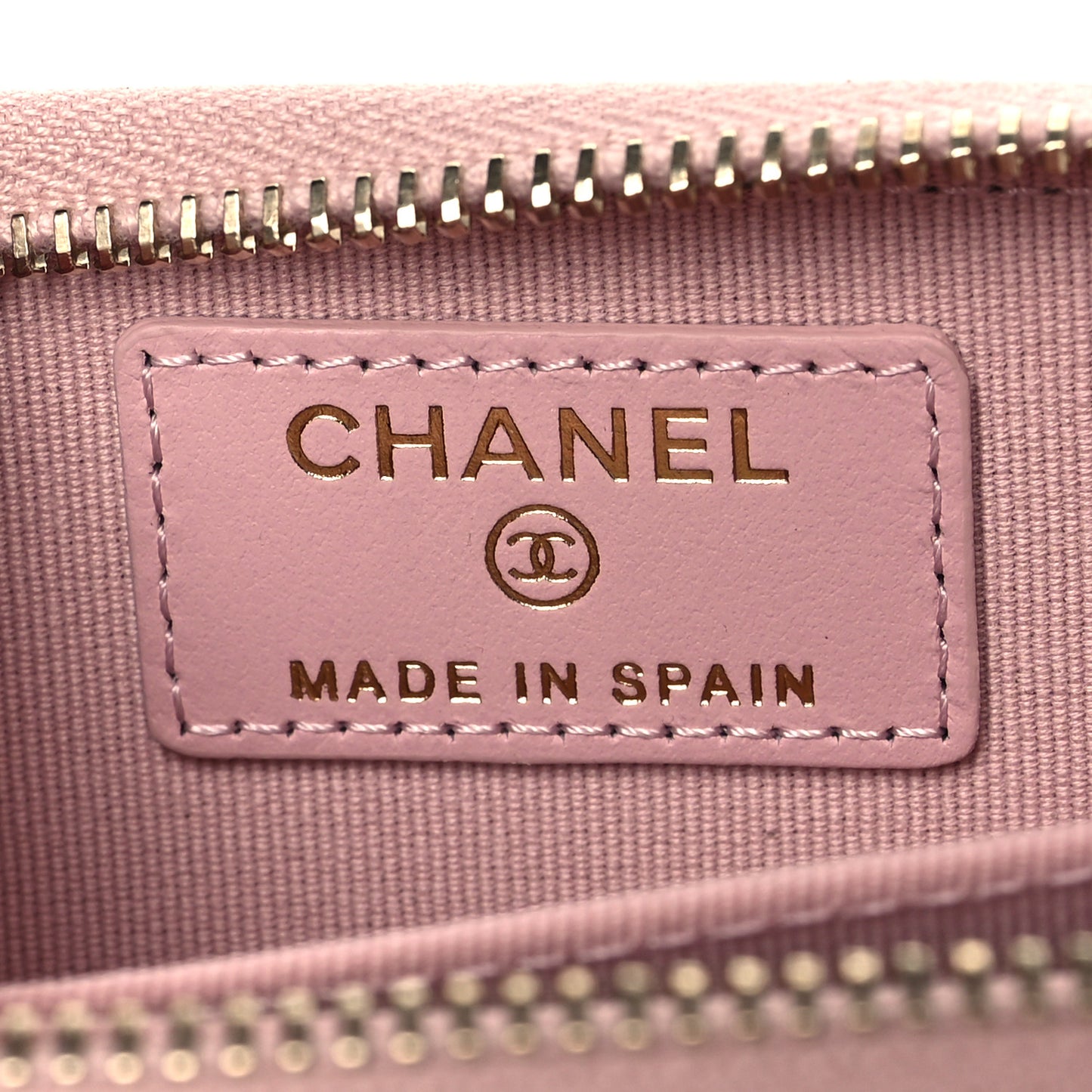 Caviar Quilted Zip Coin Purse Light Pink