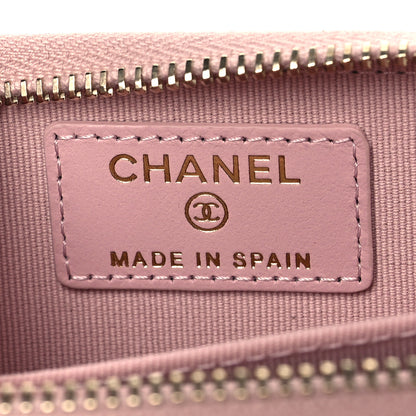 Chanel Caviar Quilted Zip Coin Purse Light Pink 6 of 8