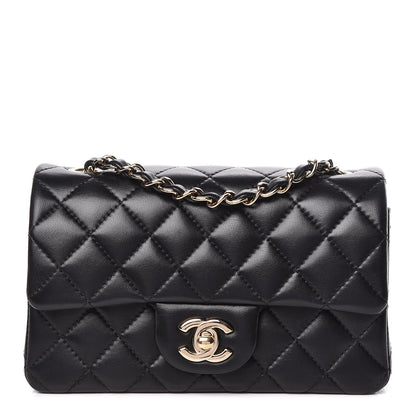 Chanel Lambskin Quilted Mini Rectangular Flap Black 1 of 11