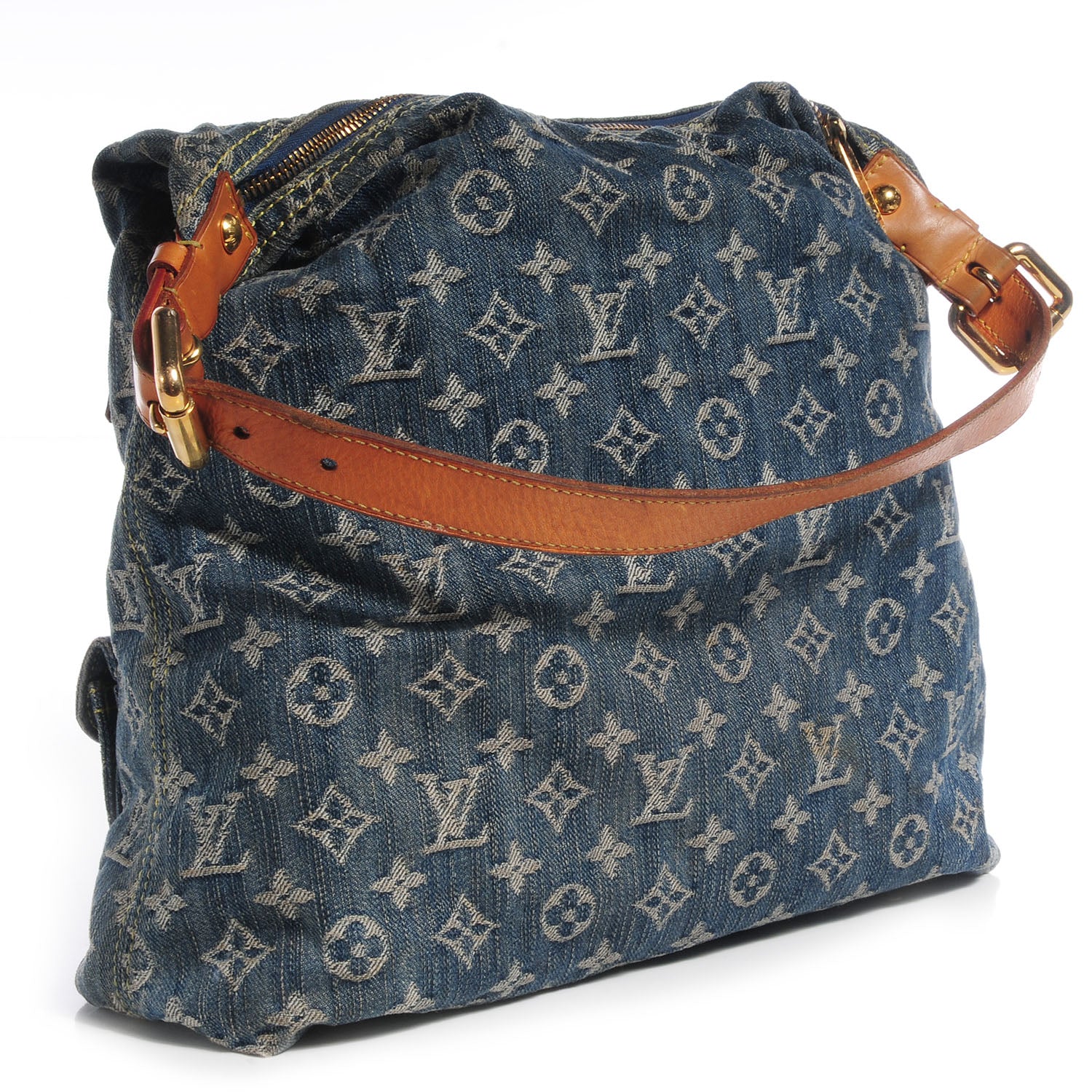 Louis Vuitton Denim Baggy GM Blue 2 of 7