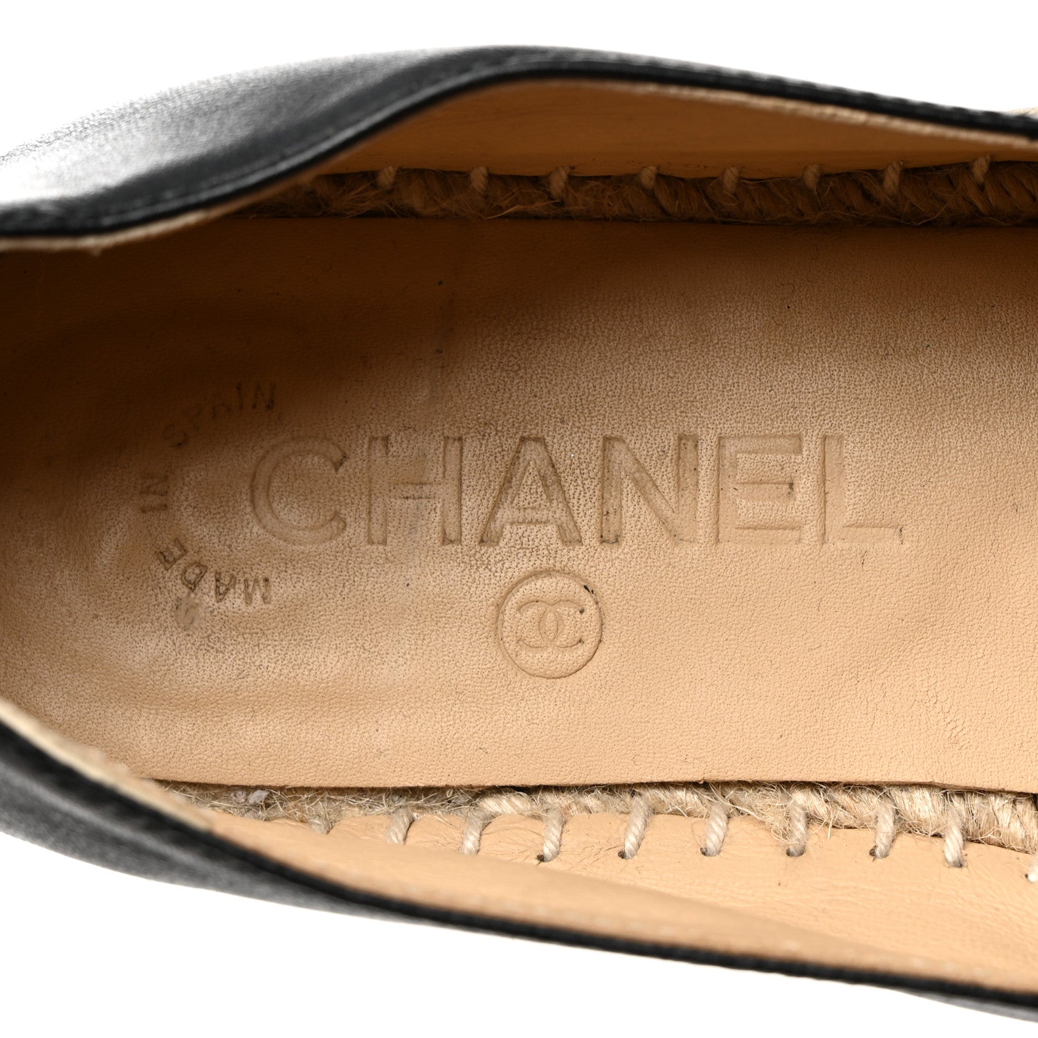 Chanel Lambskin CC Espadrilles 37 Black 8 of 9