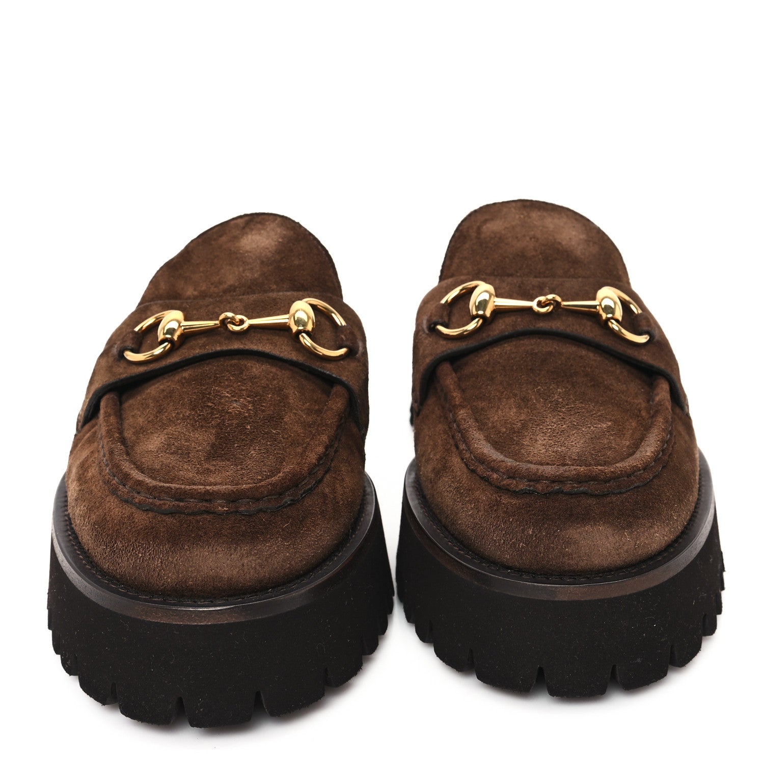Gucci Suede Horsebit Platform Mules 39 Washed Brown 3 of 10