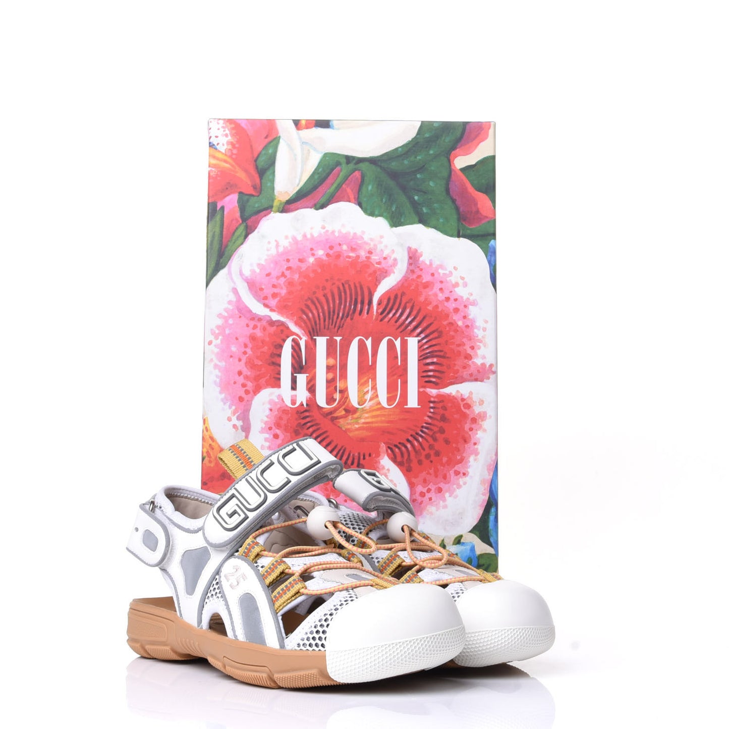 Mesh Fabric Tinsel Sport Sandals 37 White Silver