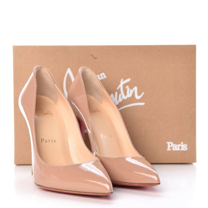Christian Louboutin Patent Pigalle Follies 100 Pumps 35.5 Nude 9 of 9