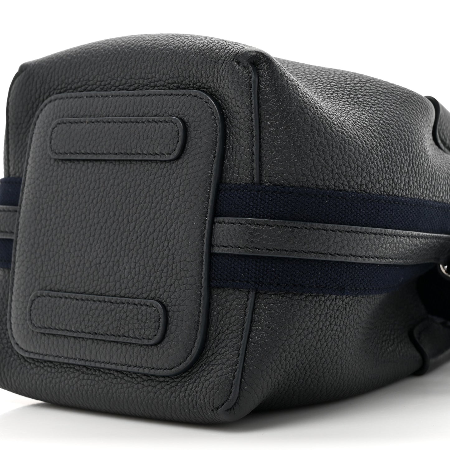 Grained Calfskin Micro Bale Bag Navy Blue