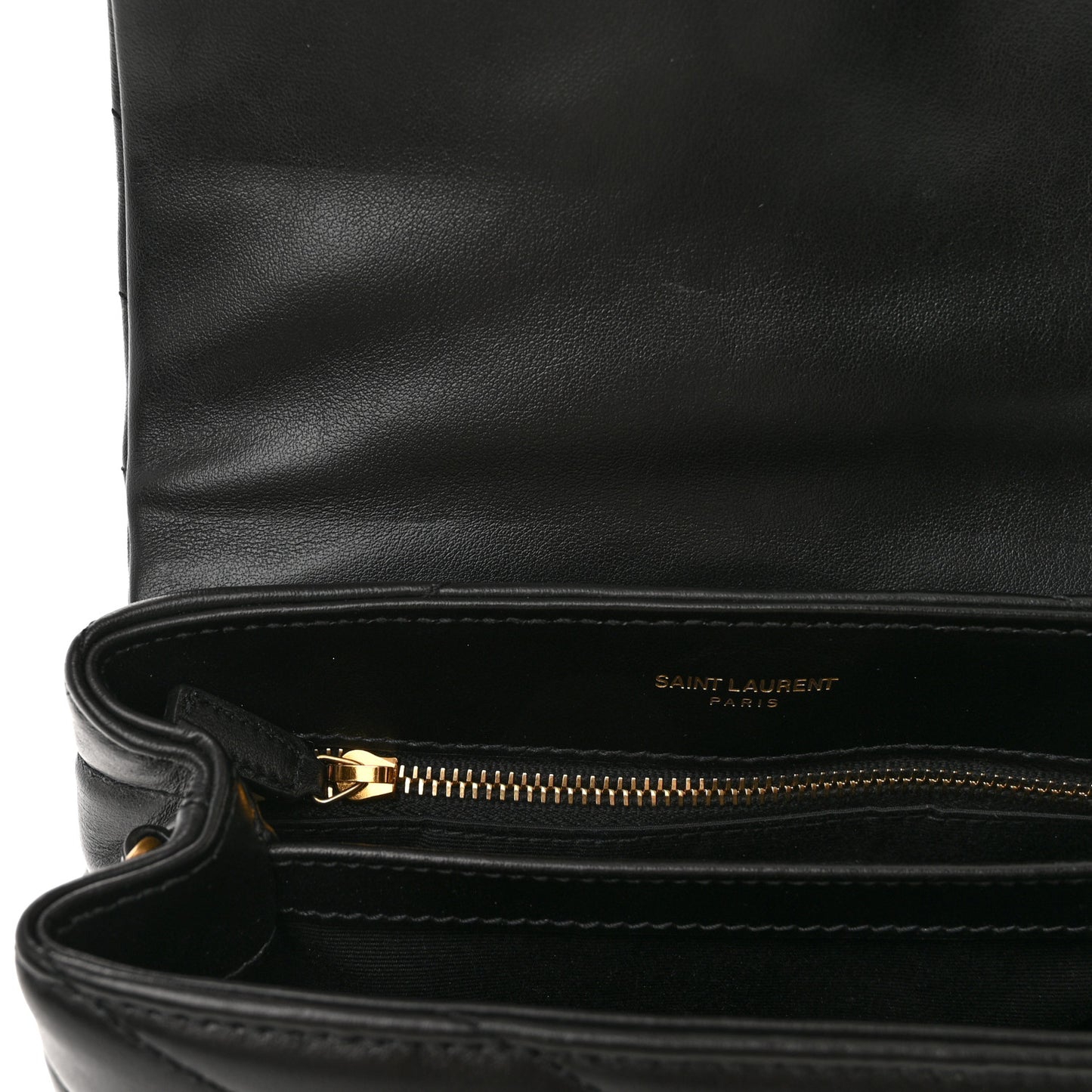 Calfskin Y Quilted Monogram Toy Loulou Crossbody Bag Black