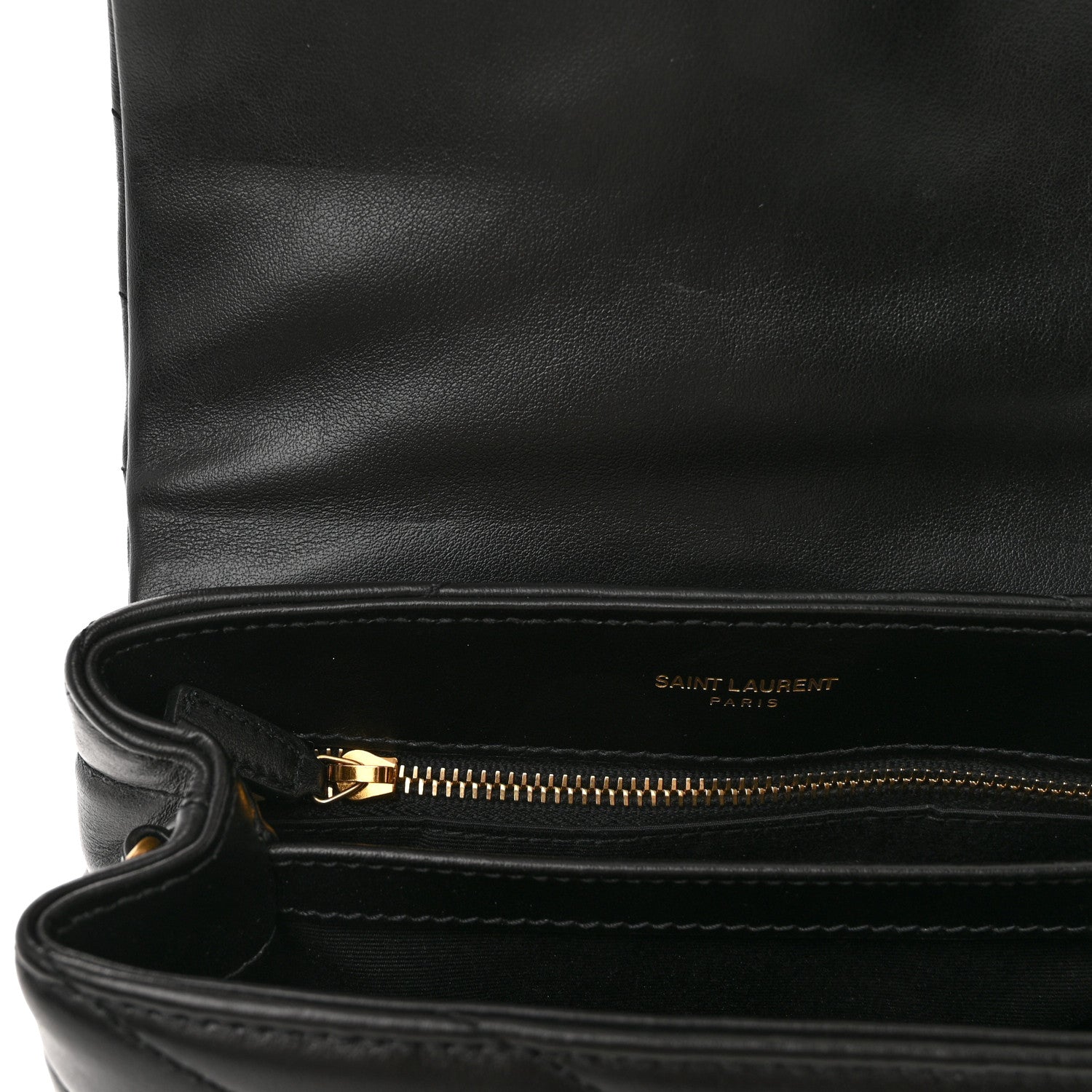 Saint Laurent Calfskin Y Quilted Monogram Toy Loulou Crossbody Bag Black 11 of 12