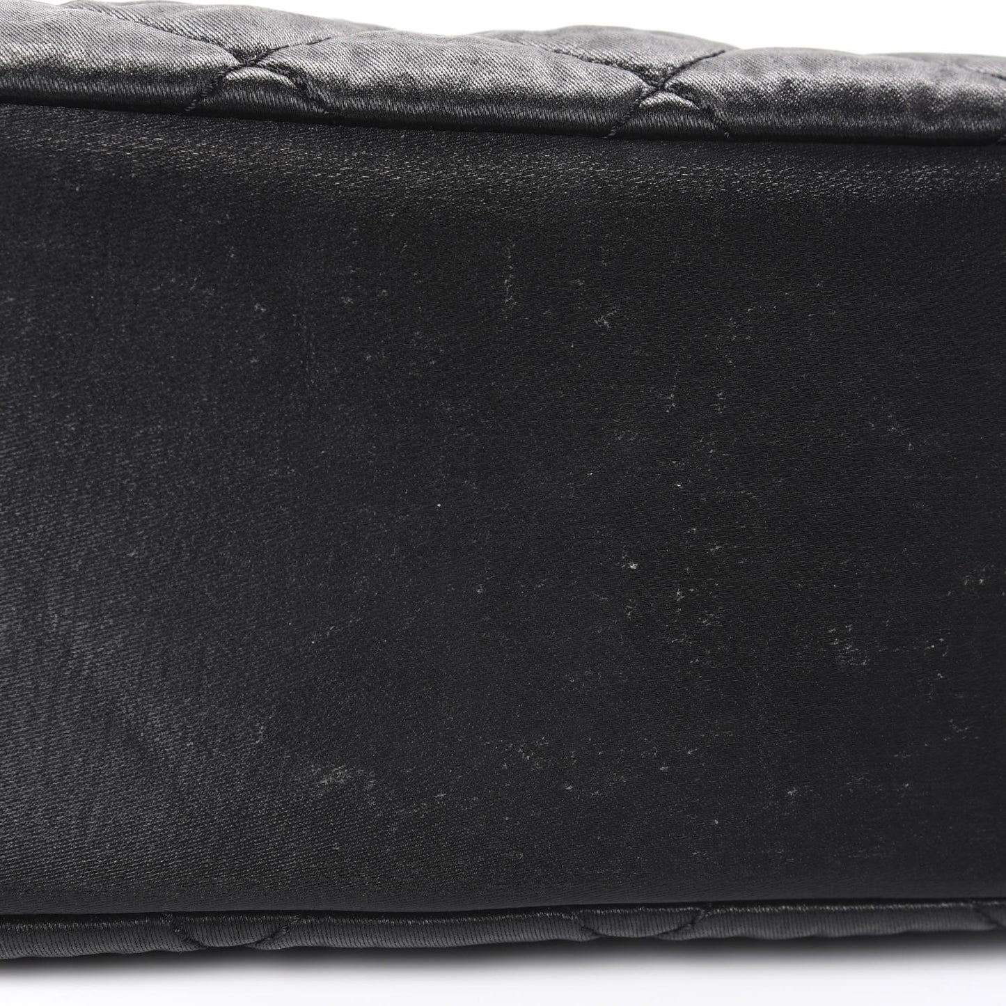 Coated Canvas Quilted Large Paris Biarritz Tote Black