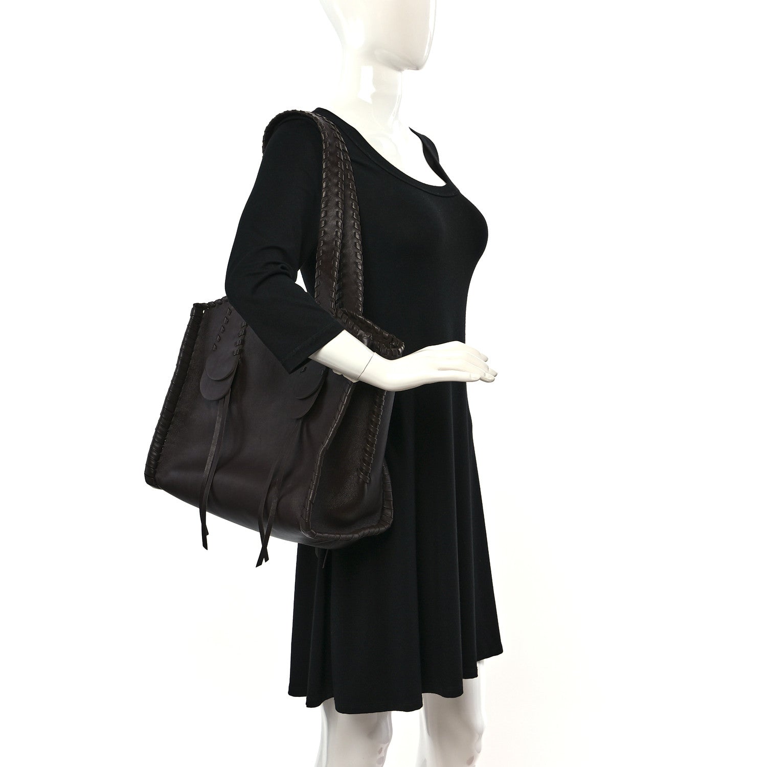 Chloe Calfskin Large Mony Tote Bold Brown 2 of 8