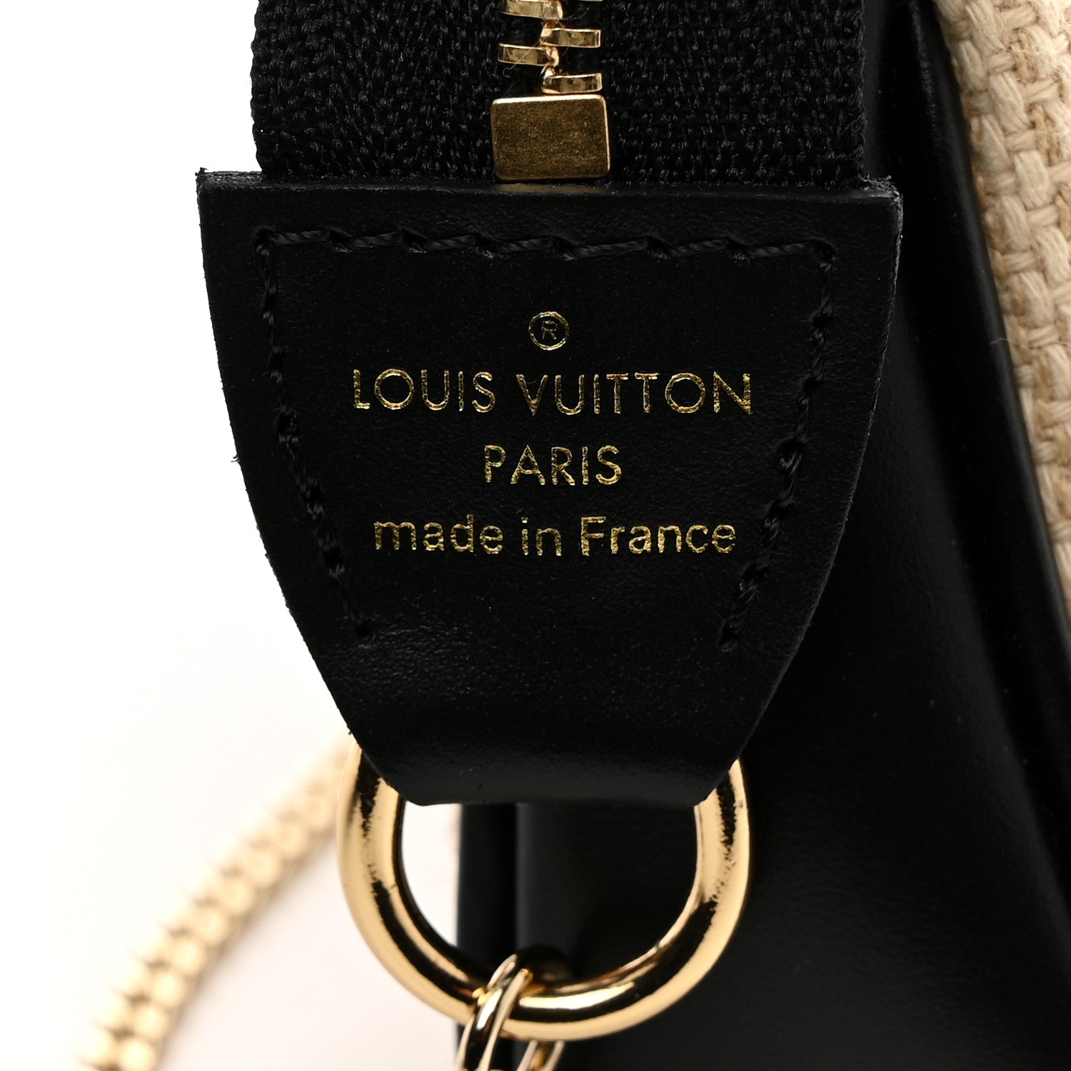 Louis Vuitton Cotton Monogram Giant Mini Pochette Accessories Beige Black 6 of 6