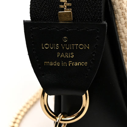 Louis Vuitton Cotton Monogram Giant Mini Pochette Accessories Beige Black 6 of 6