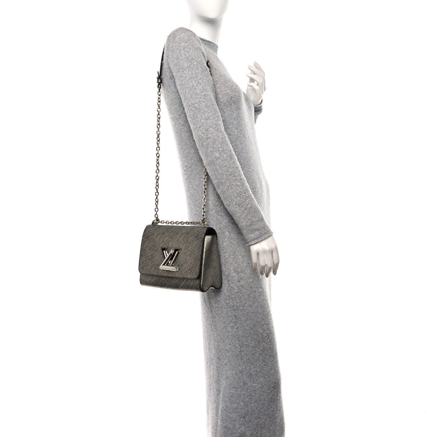 Louis Vuitton Epi Twist Shoulder Bag MM Platine 2 of 11