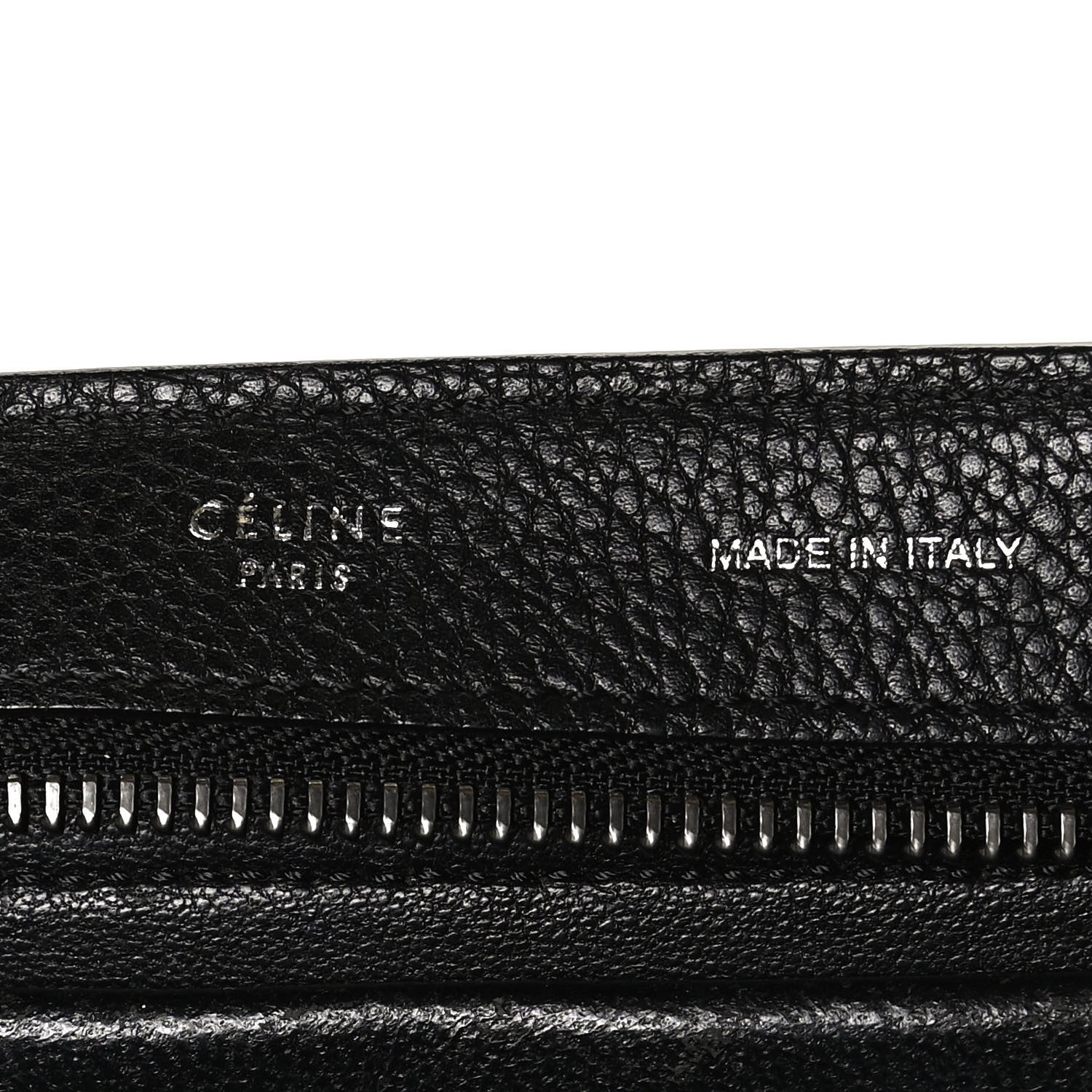 Celine Drummed Calfskin Suede Small Trapeze Black 9 of 14