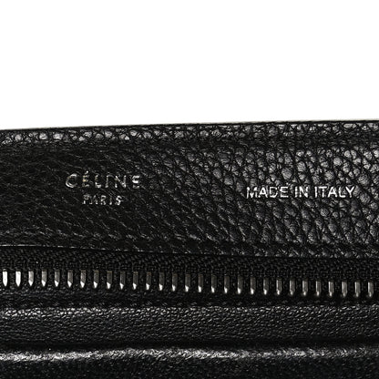 Celine Drummed Calfskin Suede Small Trapeze Black 9 of 14