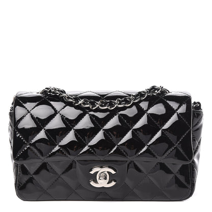 Chanel Patent Calfskin Quilted Mini Rectangular Flap Black 1 of 11