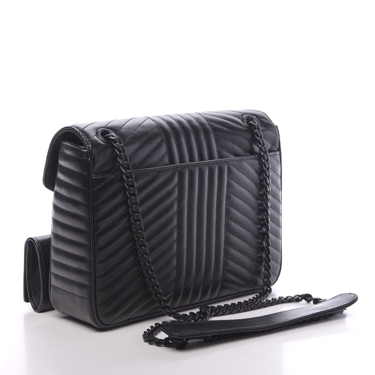 Soft Calf Impunture Diagramme Flap Black