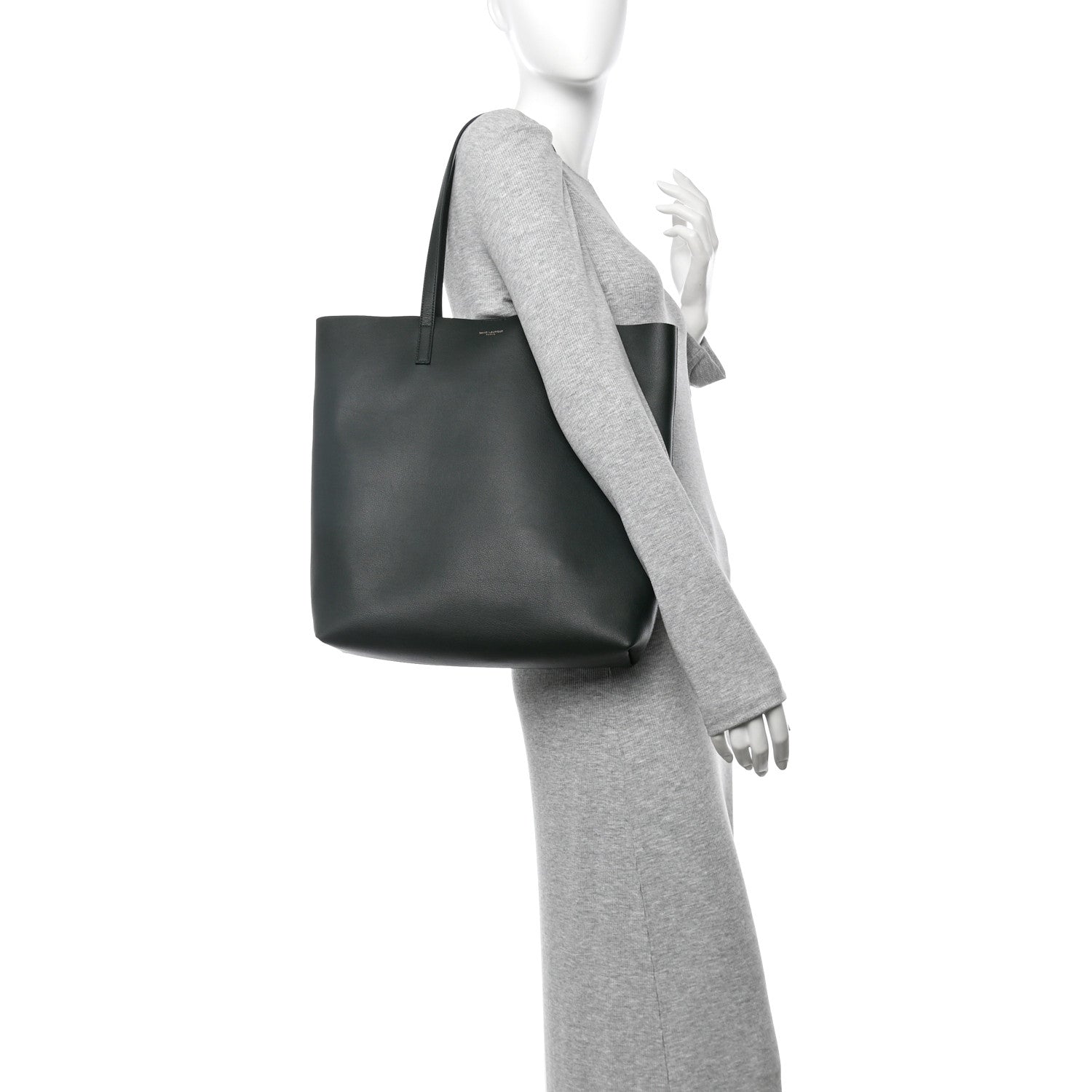 Saint Laurent Calfskin North-South Shopping Tote Green 2 of 12