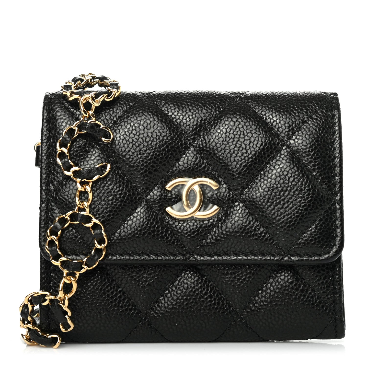 Chanel Caviar Quilted Miss Coco Clutch With Chain Black 1 of 7