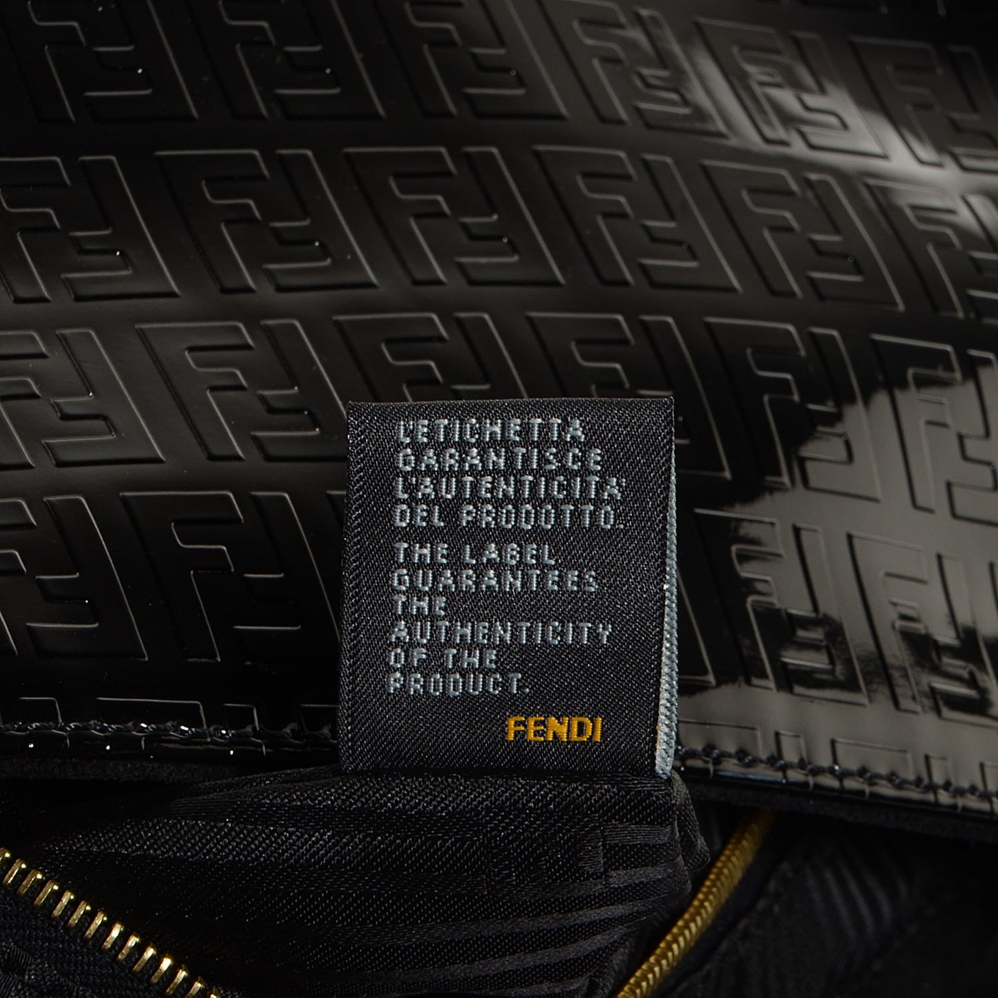 Patent FF Embossed Forever Mama Baguette Black