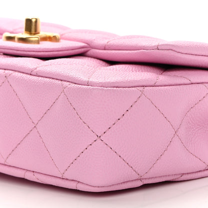 Chanel Caviar Quilted Mini Rectangular Sweetheart Flap Lilac 10 of 11