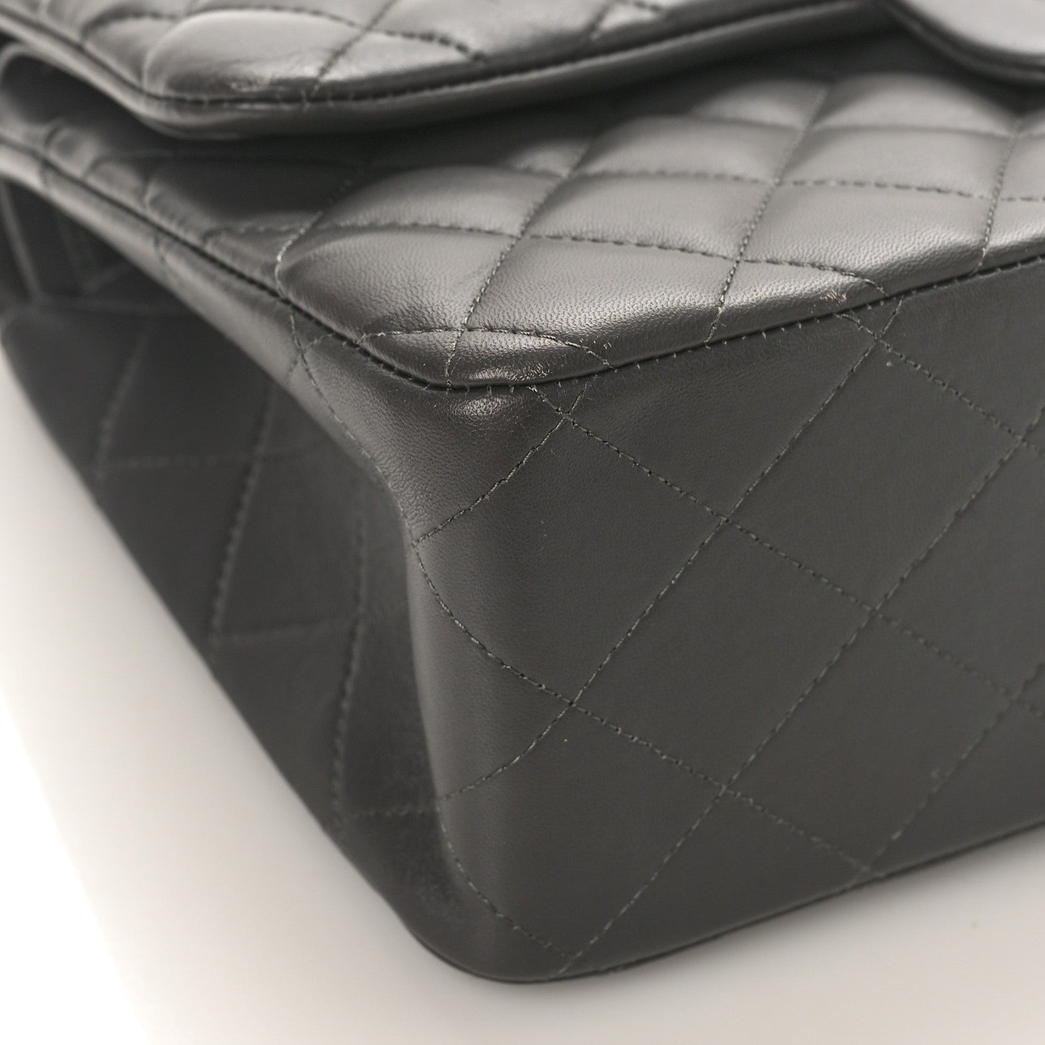 Chanel Lambskin Quilted Jumbo Double Flap Grey 8 of 9