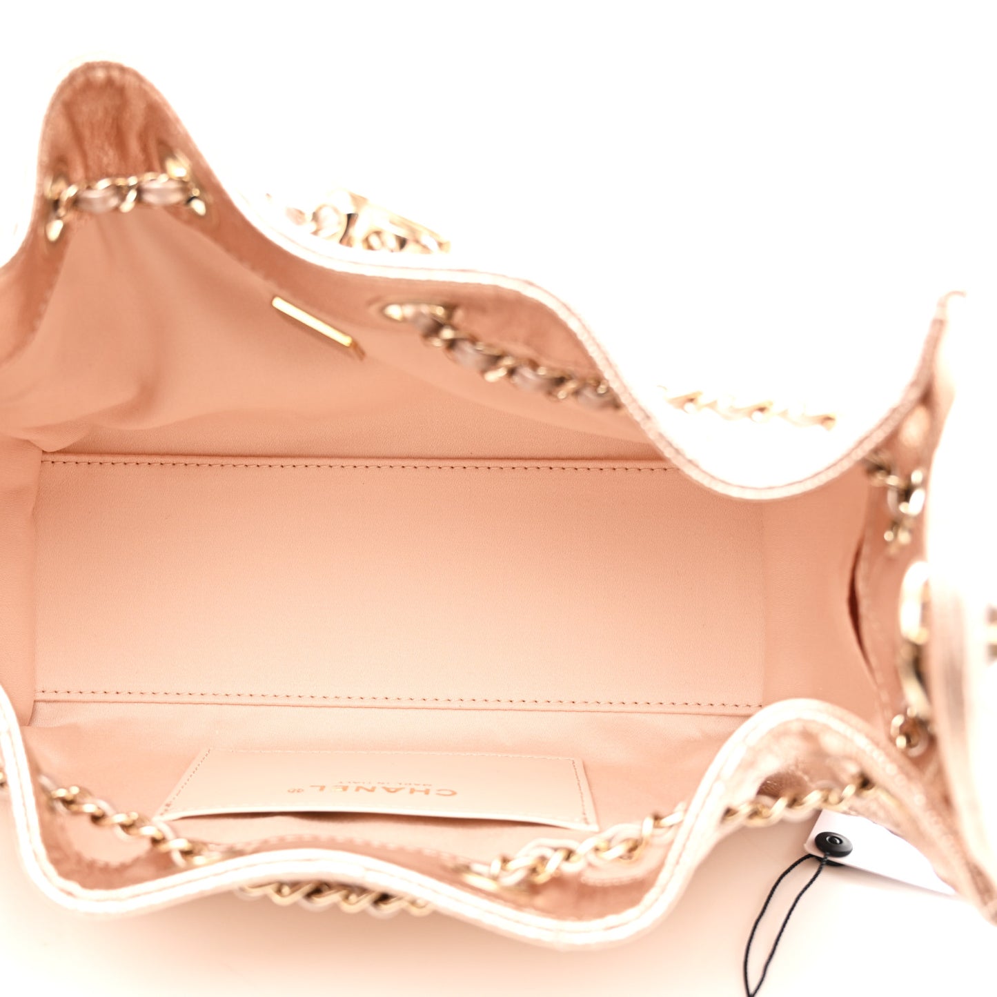 Metallic Caviar Quilted Mini Chanel 25 Handbag Copper
