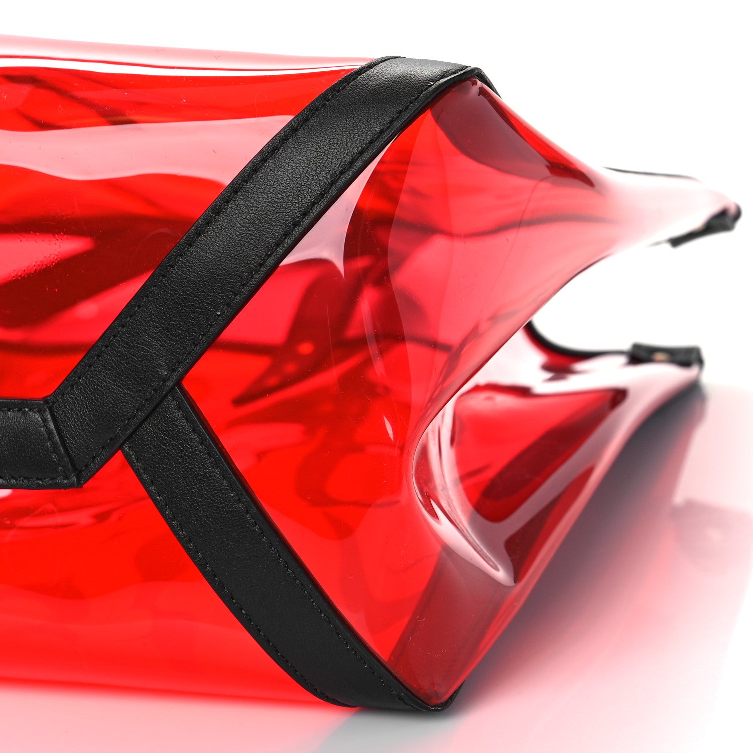 Valentino Garavani Plexy VLTN Small Shopping Bag Red Black 9 of 9